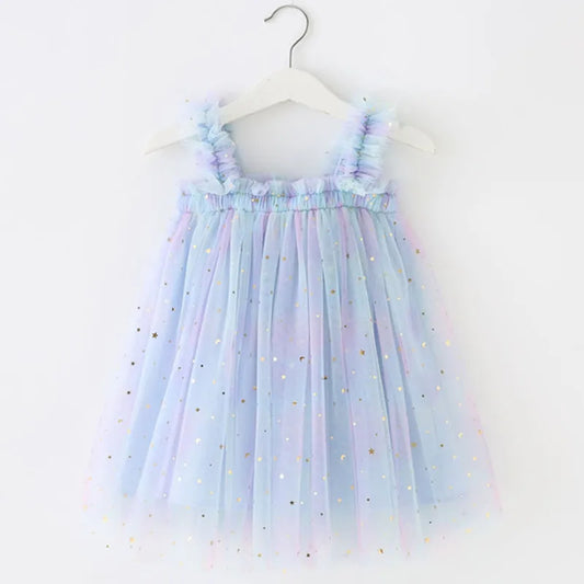 Rainbow Princess Dress - Blue