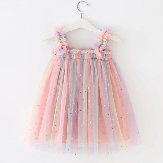 Rainbow Princess Dress - Pink