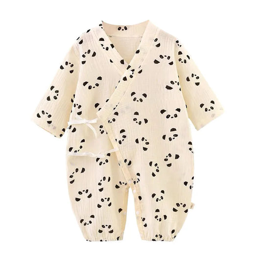 Panda Baby Kimono Jumpsuit
