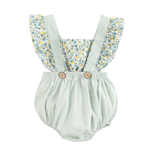 Baby Floral Romper - Green - Cocowish