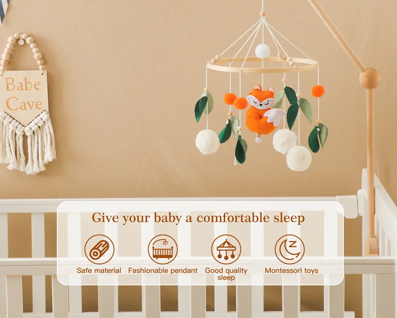 Fox And Leaves Crib Mobile