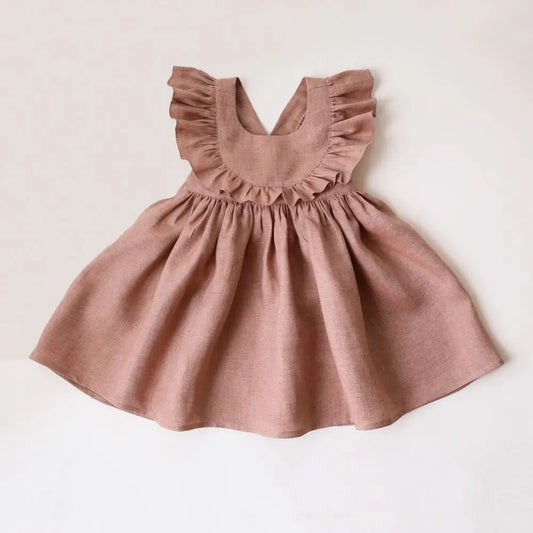 Ashley Ruffle Dress - Vintage Pink