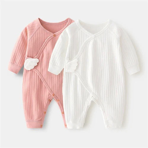 Baby Wings Jumpsuit - White and Pink - By Cocowish