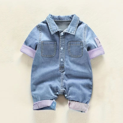 Denim Baby Shorty Einteiler