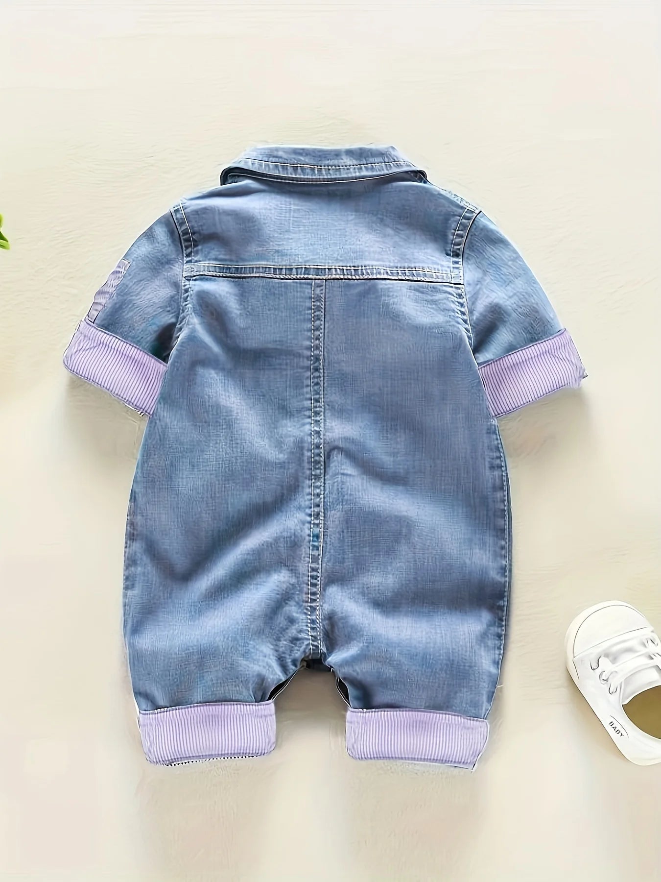 Denim Baby Shorty Einteiler