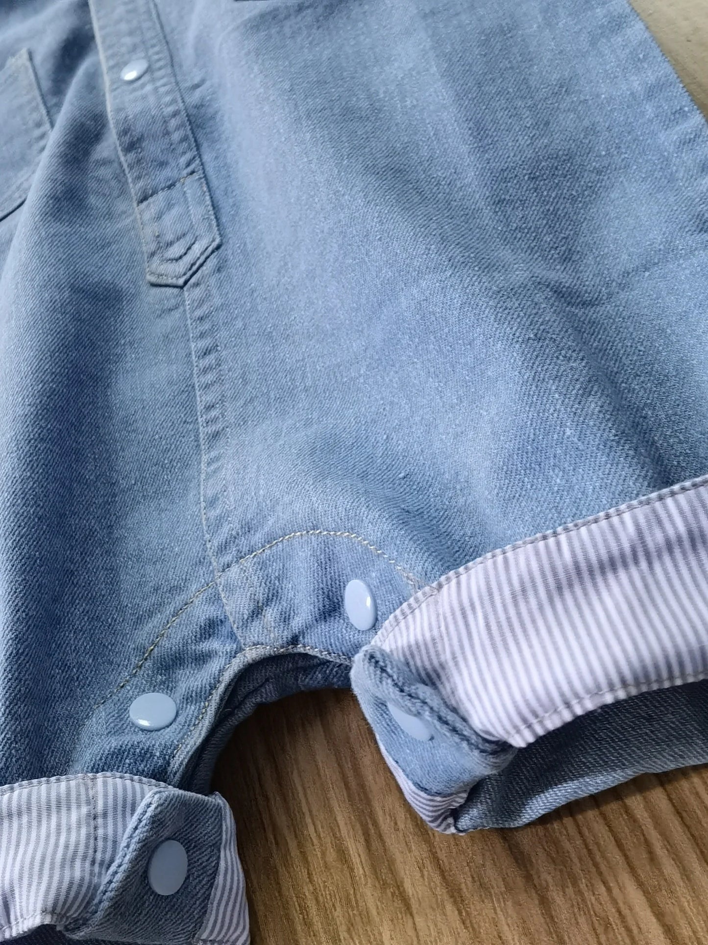 Denim Baby Shorty Einteiler