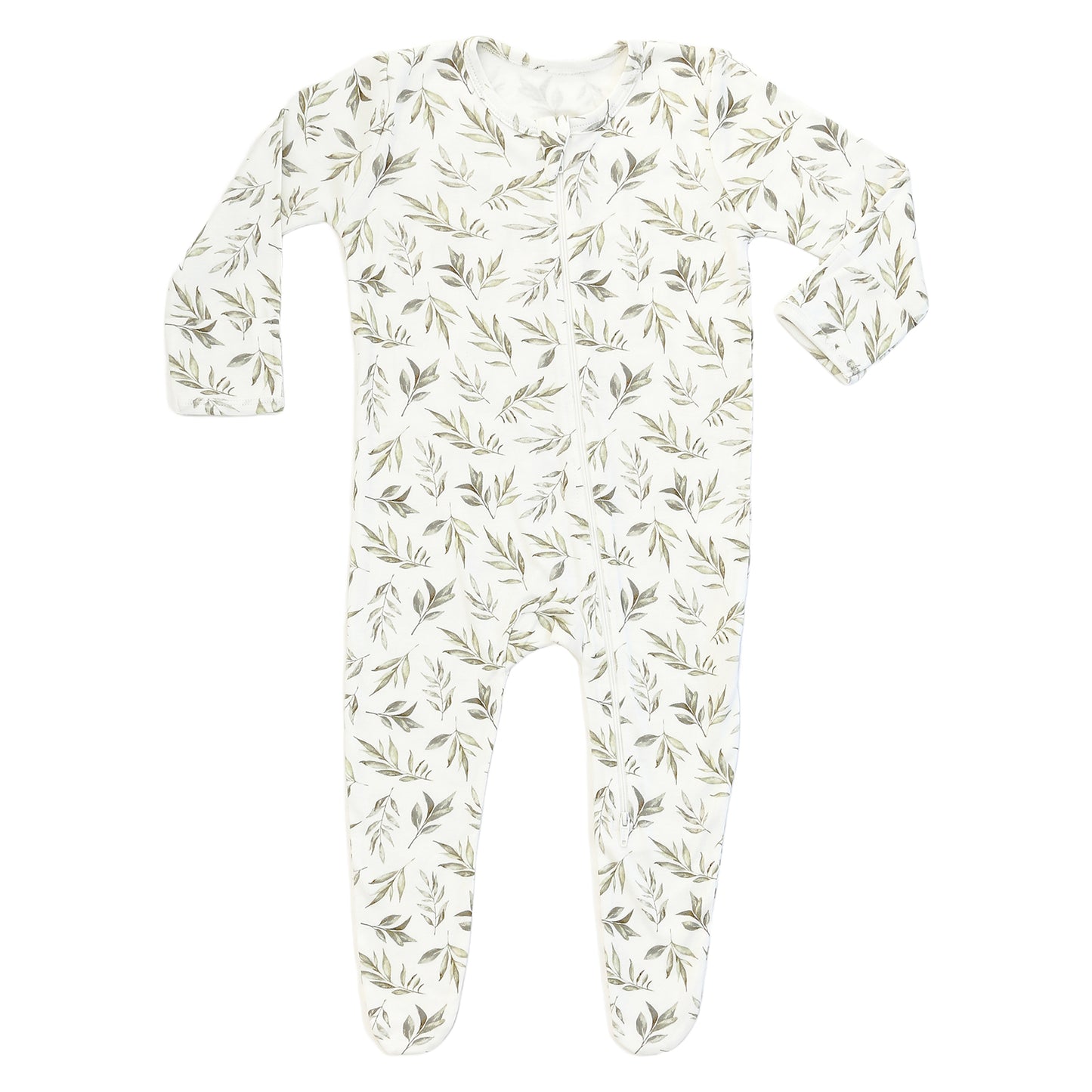 Pyjama pour bébé à feuilles vertes