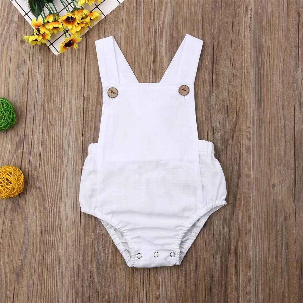 St-Tropez Baby Overalls - White