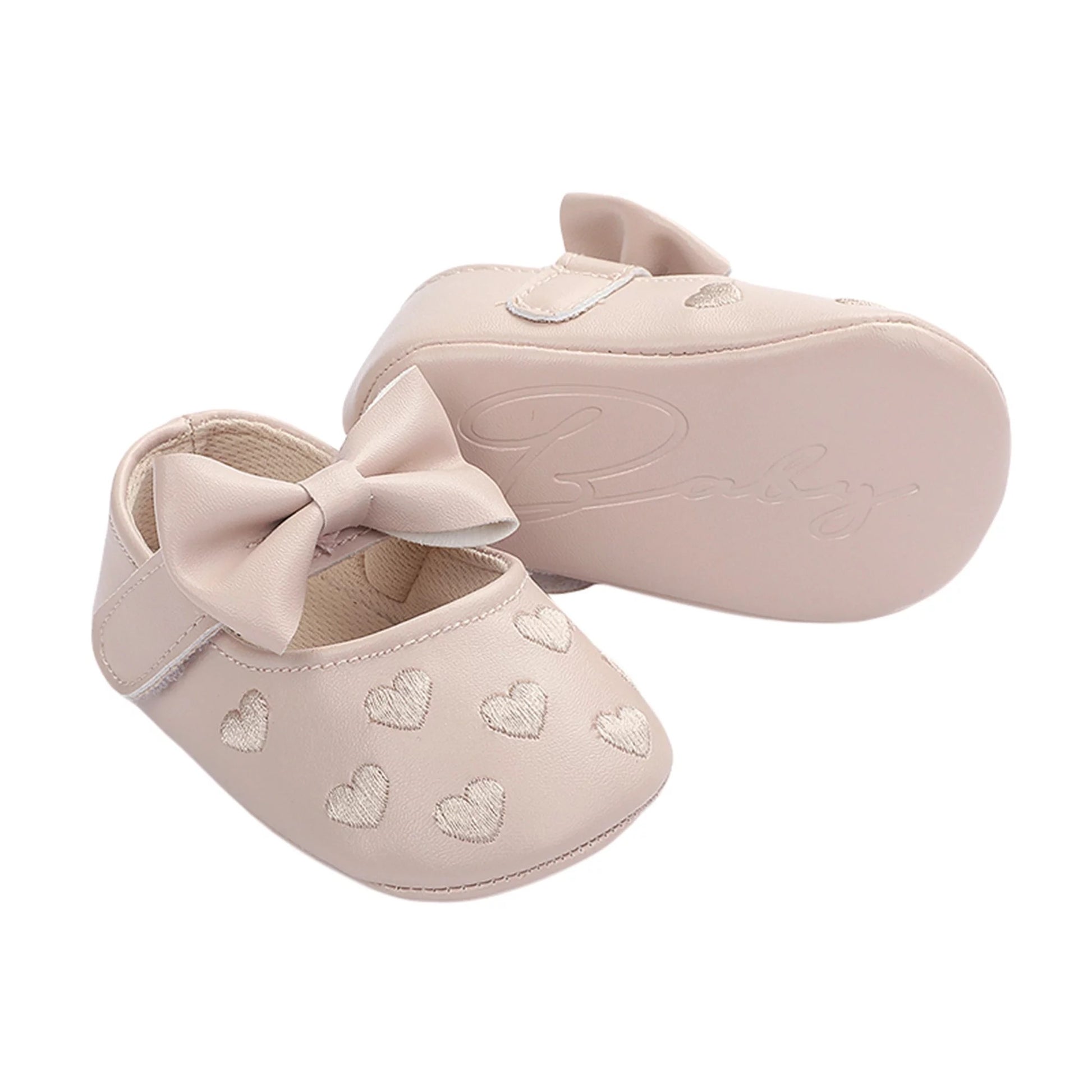 Little Hearts Prewalker Moccasins - Beige by Cocowish