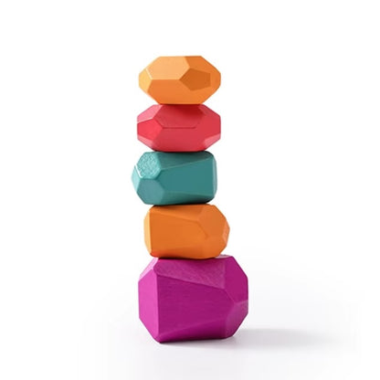 Montessori Wooden Stacking Stones (5 pieces)