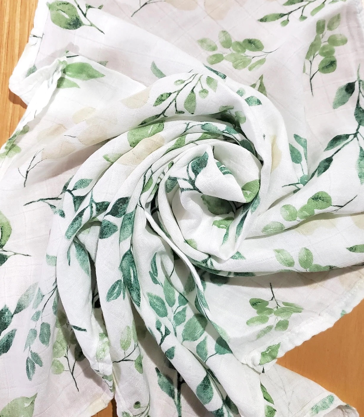 Muslin Baby Swaddling Blanket - Green Nature