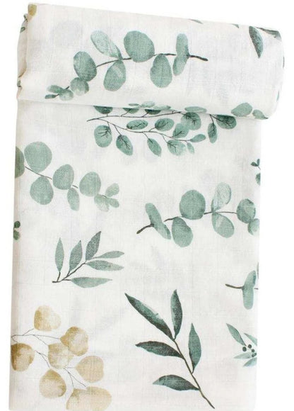 Muslin Baby Swaddling Blanket - Green Nature