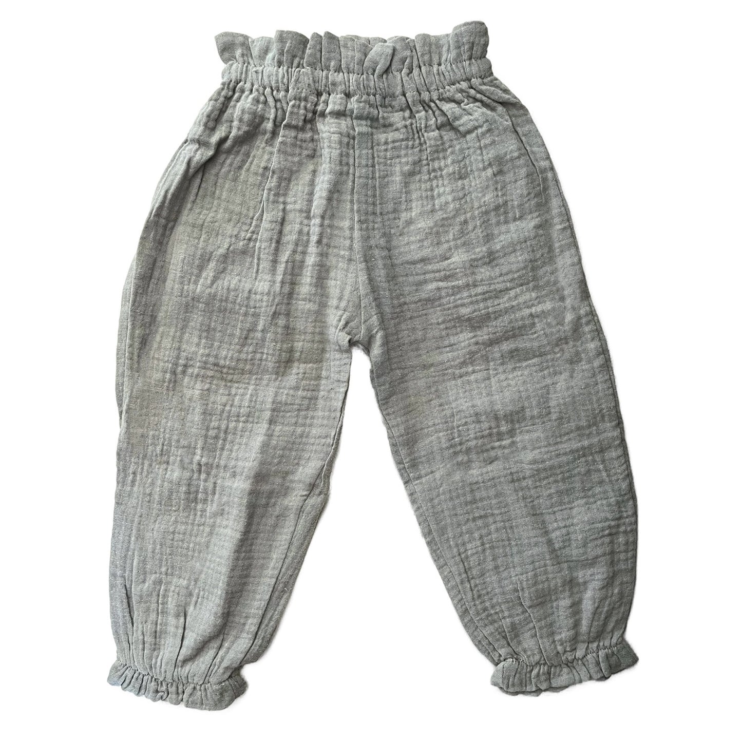 Organic Cotton Muslin Baby Pants - Green