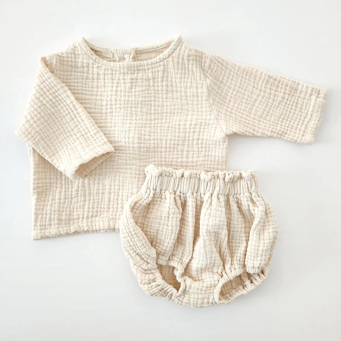 Organic Muslin Long Sleeve Shirt + Bloomers by Cocowish