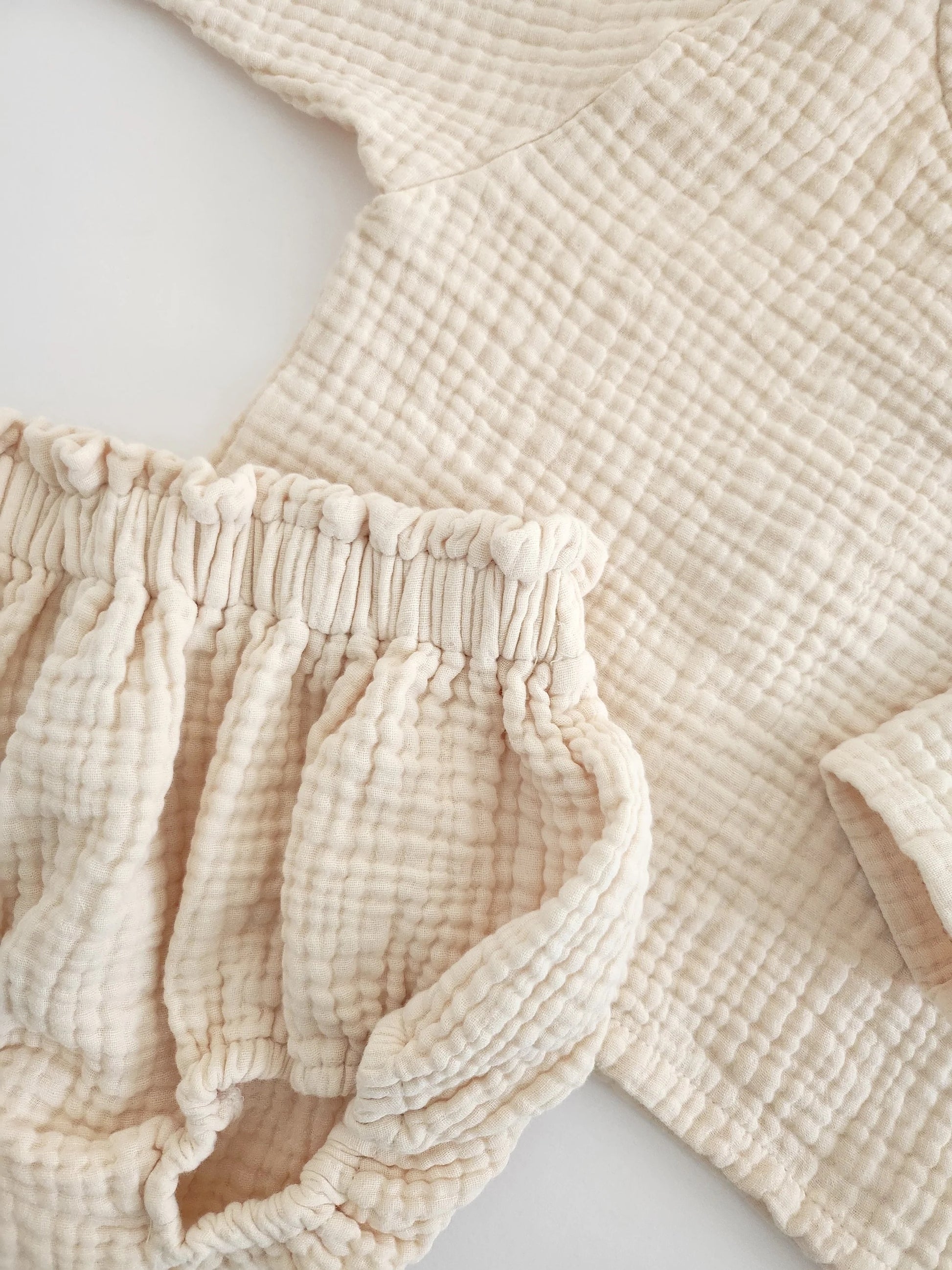 Organic Muslin Long Sleeve Shirt + Bloomers