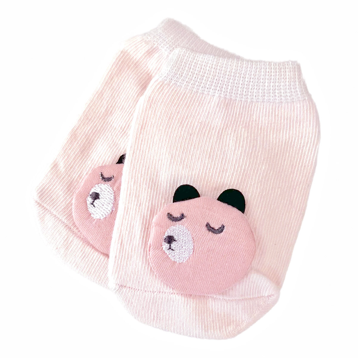 Chaussettes bébé ours rose