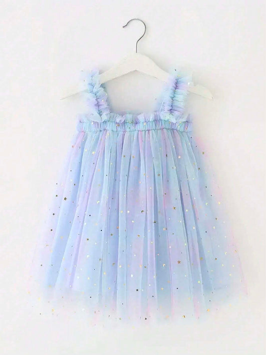 Rainbow Princess Dress - Blue