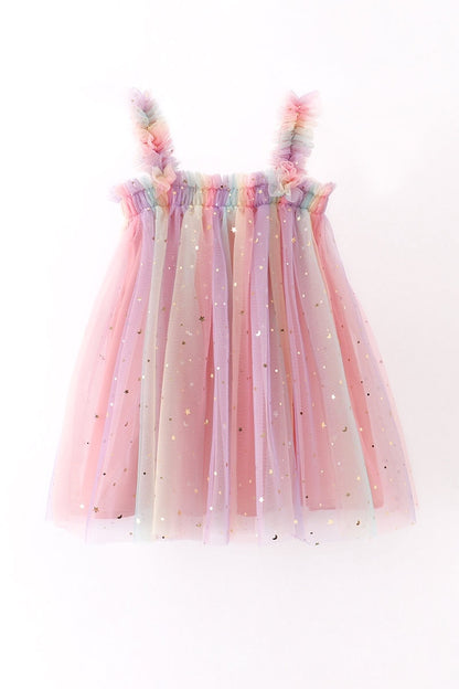 Rainbow Princess Dress - Pink