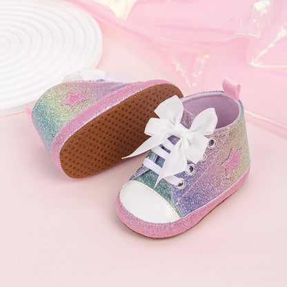 Baby Girl High Top Sneakers - Rainbow