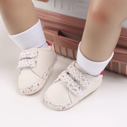 Floral Double Velcro Baby Sneakers