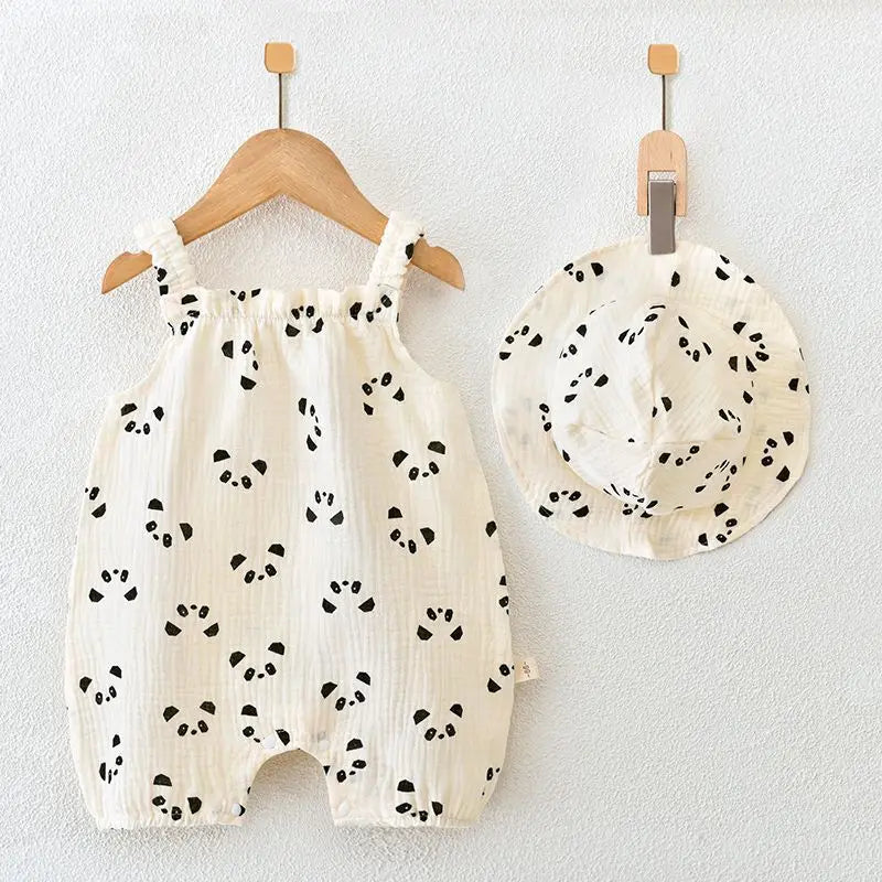 Panda Baby Romper + Hat