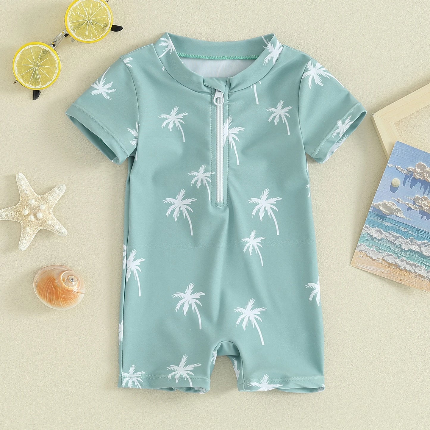 Palms One-Piece Baby Rash Guard