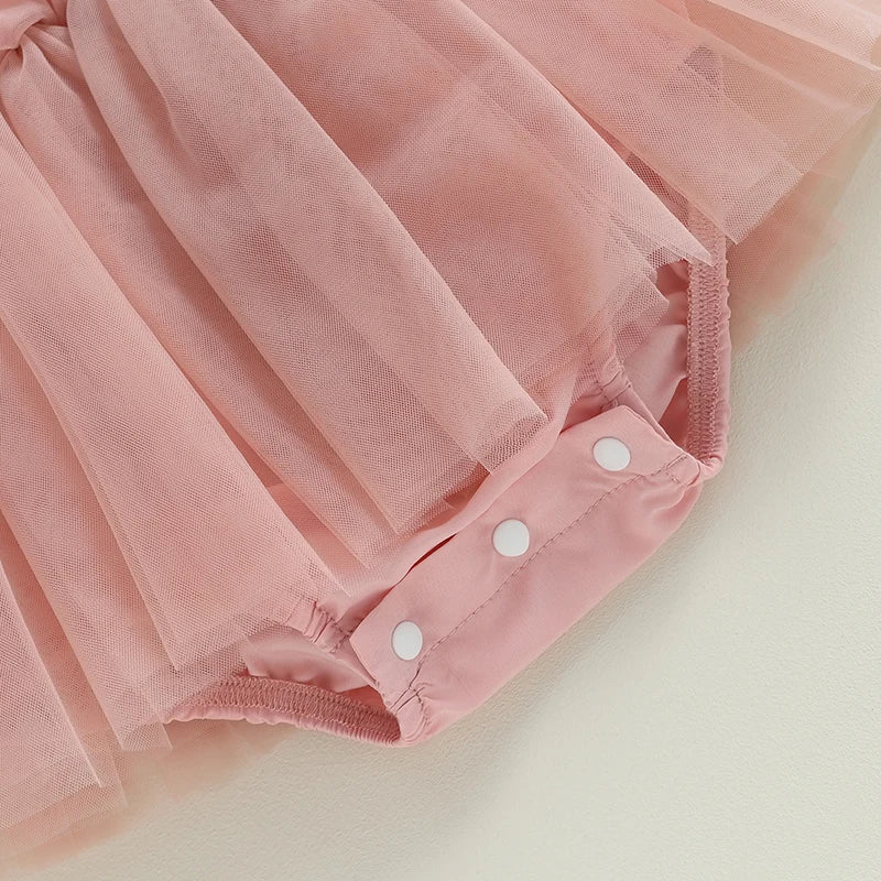 Robe bébé Bella Princess + bandeau à nœud - Rose