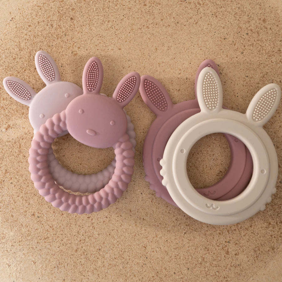 Bunny Head Teether - Sand