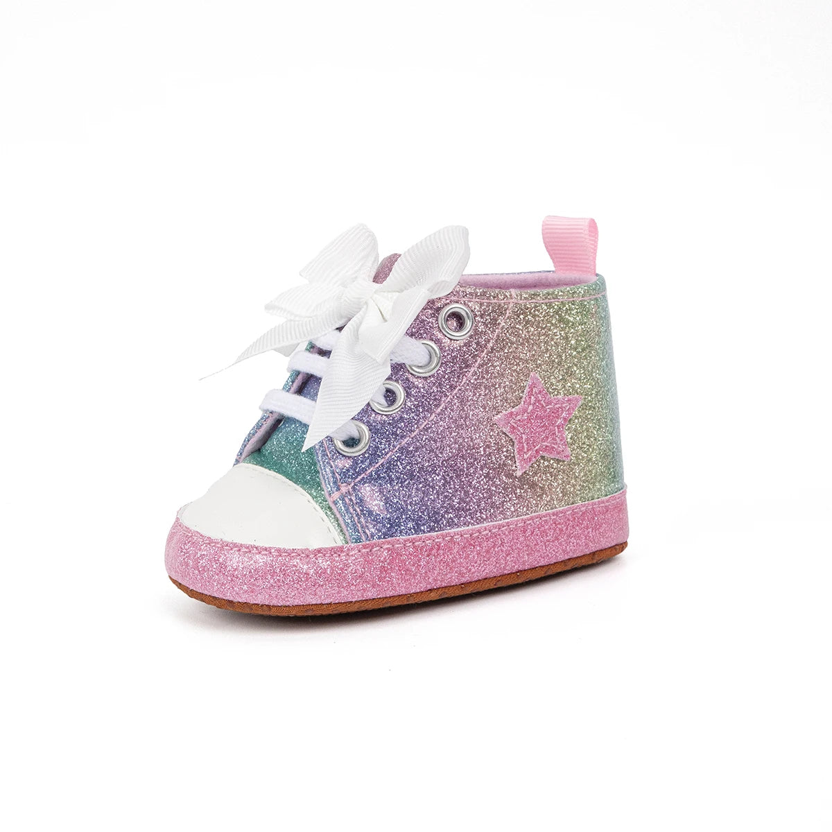 Baby Girl High Top Sneakers - Rainbow