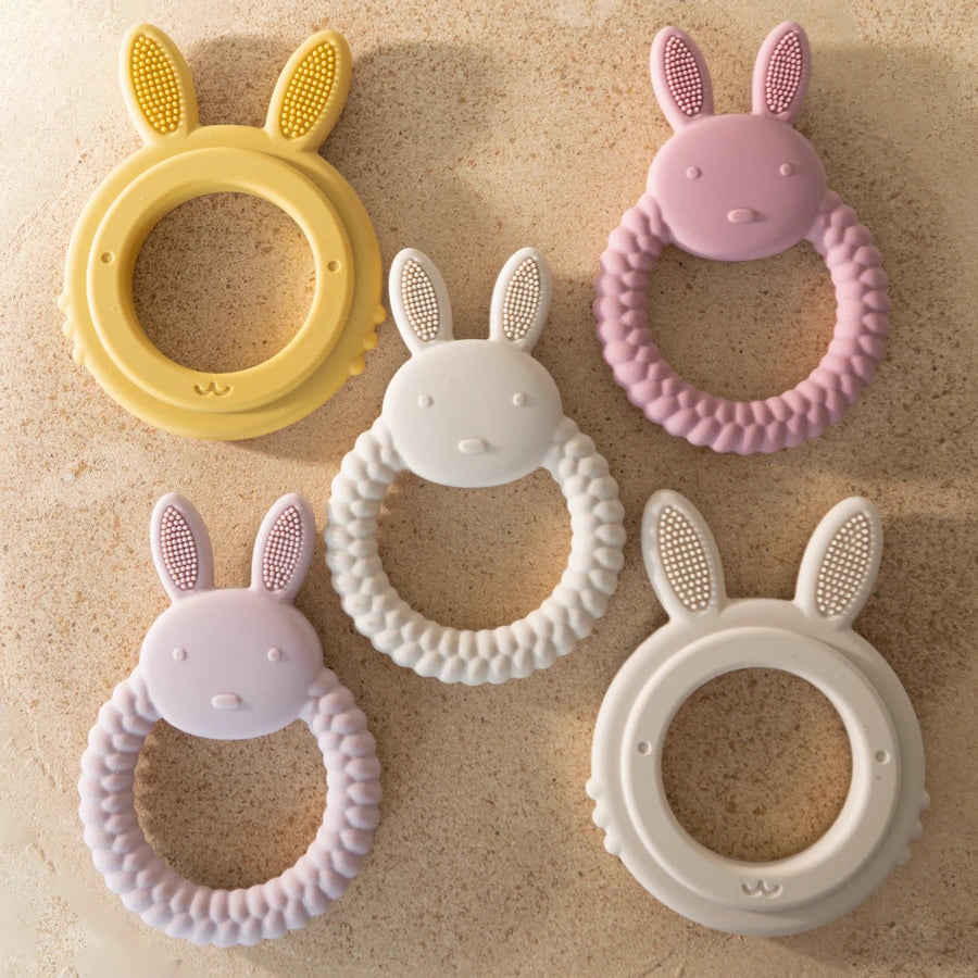 Bunny Head Teether - Light Pink