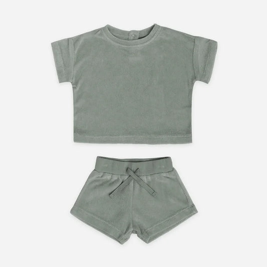 Terry T-shirt + Shorts - Green