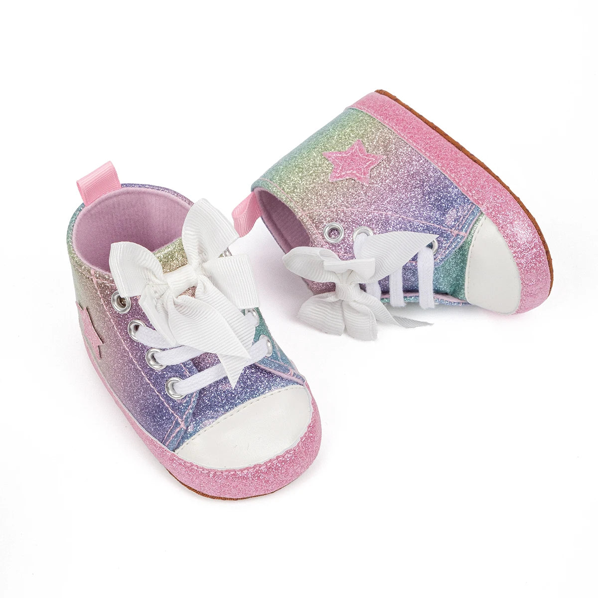 Baby Girl High Top Sneakers - Rainbow