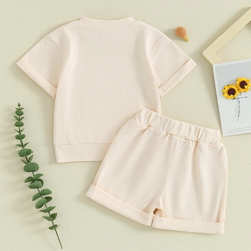 Riley Beige T-Shirt + Shorts