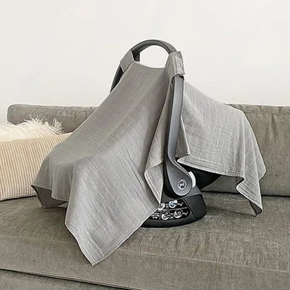 Muslin Stroller & Car Seat Cover - Gray