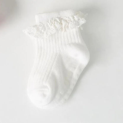 Non-slip Baby Girl Fancy Socks (4 Pairs)