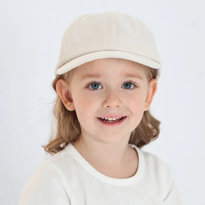 Casquette unisexe crème unie pour tout-petits