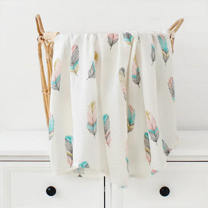 Muslin Baby Swaddle Blanket - Feather