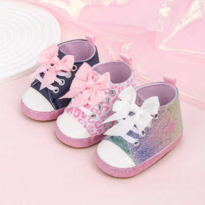 Baby Girl High Top Sneakers - Rainbow