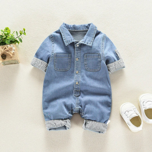 Denim Baby Shorty One-Piece