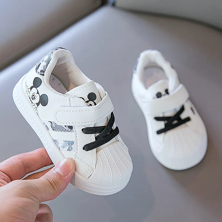 Mickey Mouse Baby Shoes - Gray Camouflage