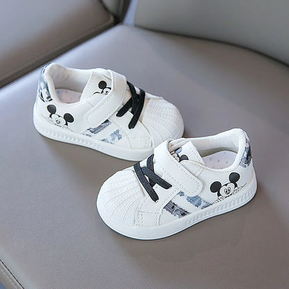 Mickey Mouse Baby Shoes - Gray Camouflage