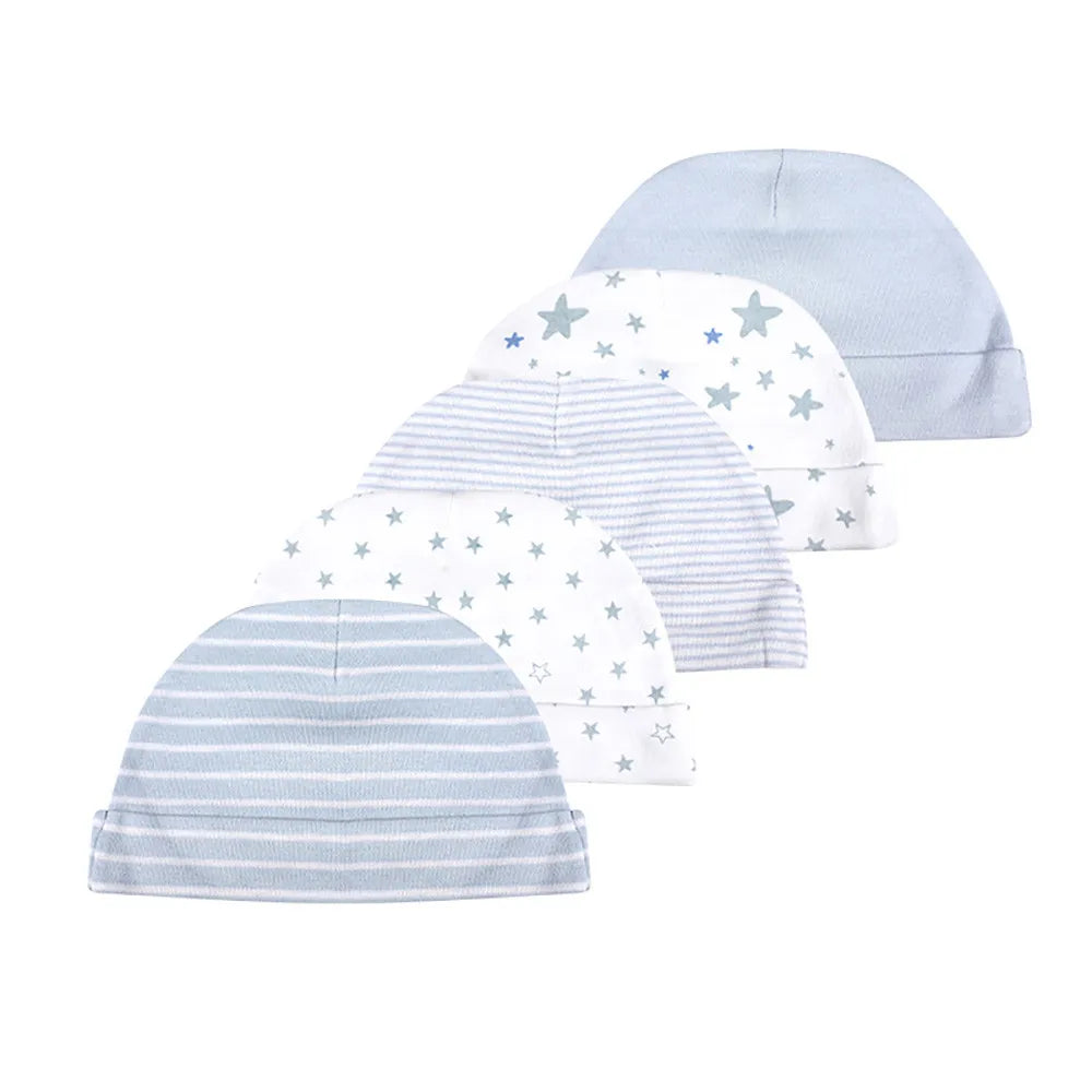 Bonnet nouveau-né (lot de 5) - Bleu