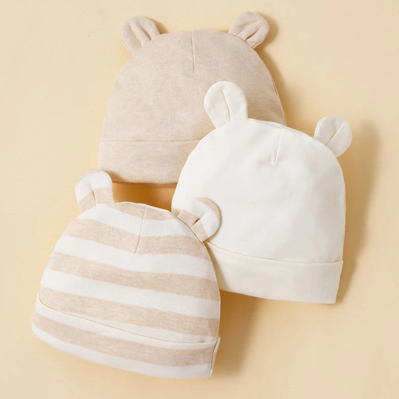 Unisex Baby Hats (Set of 3)