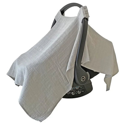 Muslin Stroller & Car Seat Cover - Gray