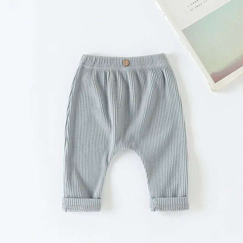 Stretch Velvet Baby Pants - Mint Green