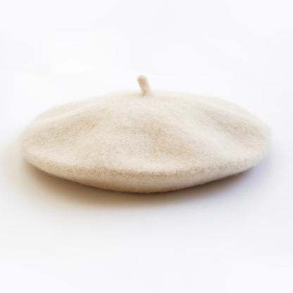 Wool French Beret - Beige