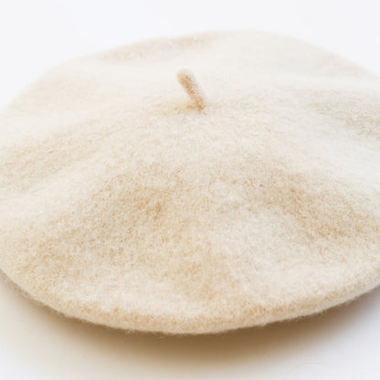 Wool French Beret - Beige