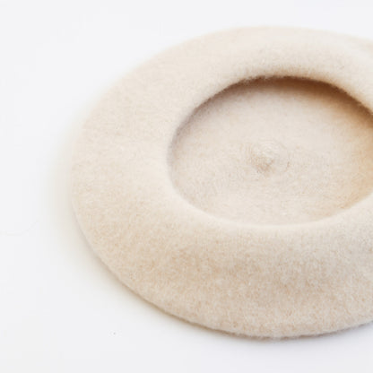 Wool French Beret - Beige