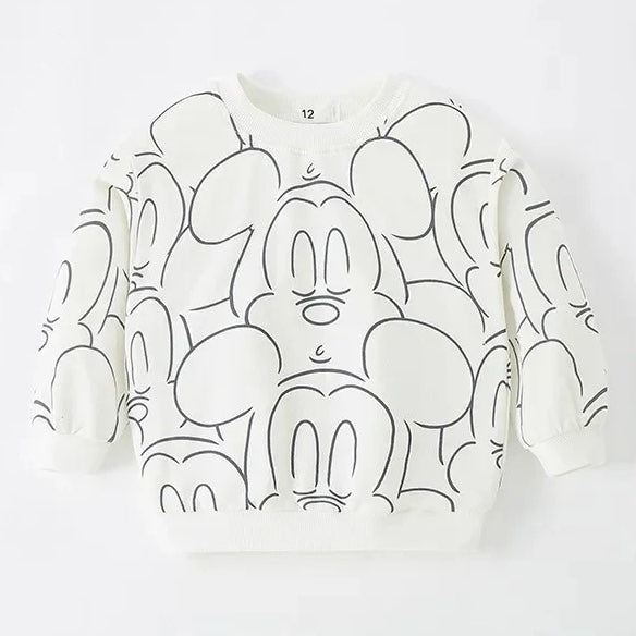 Sweat + Pantalon Mickey Mouse Outline - Blanc