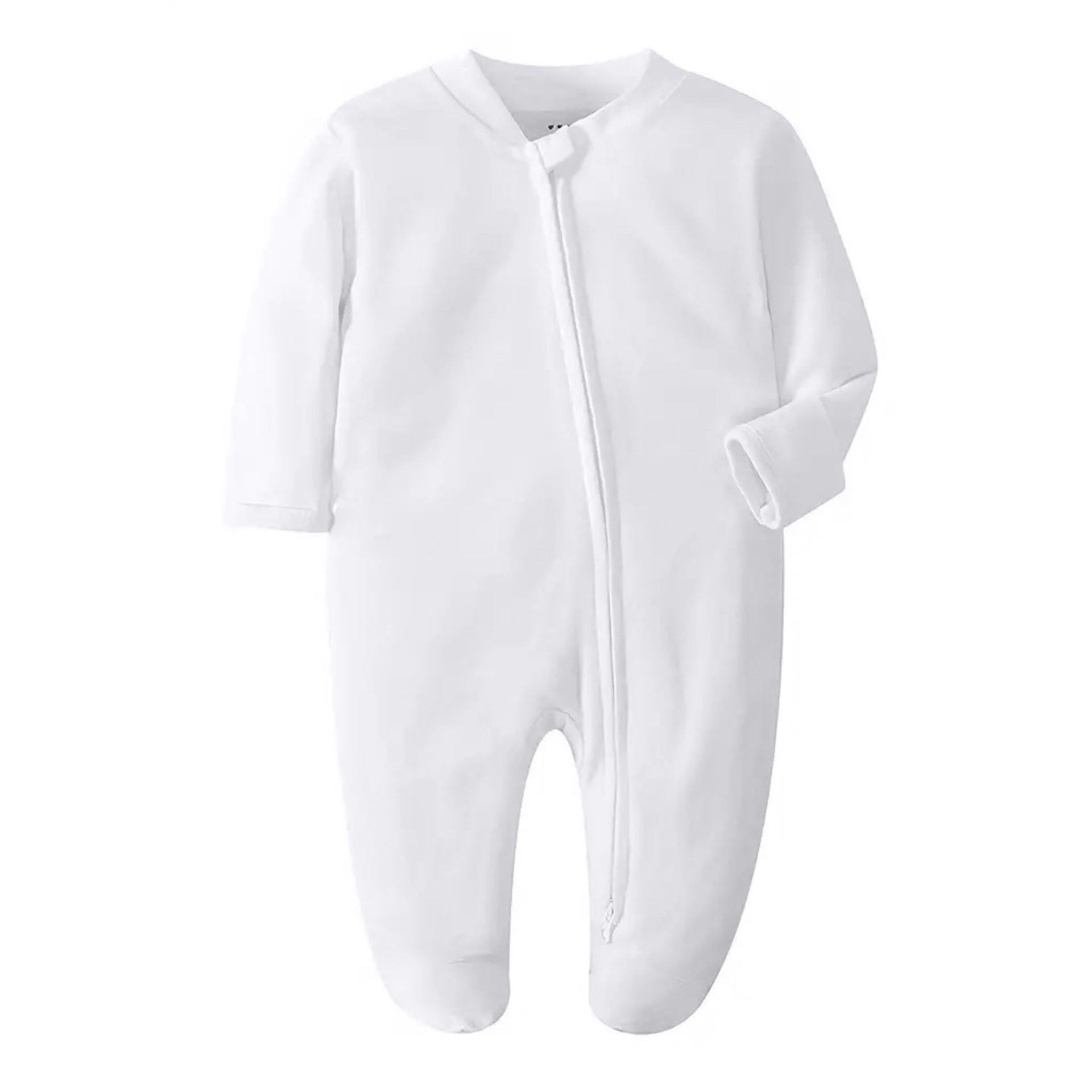 Footed pajamas onesie with 2-way zipper